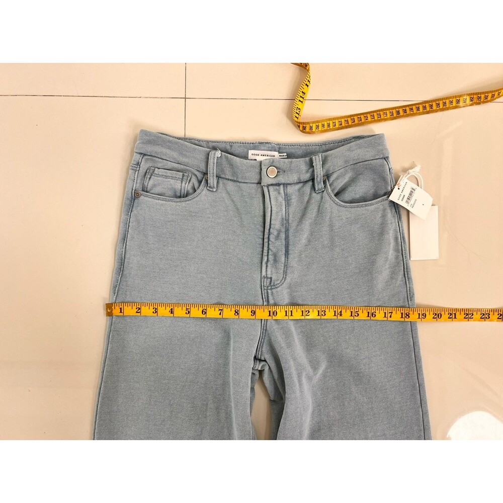 GOOD AMERICAN Jeanius Good Skate Sweatpant Jeans NEW Wide Leg High Rise 6 28 - Picture 9 of 12